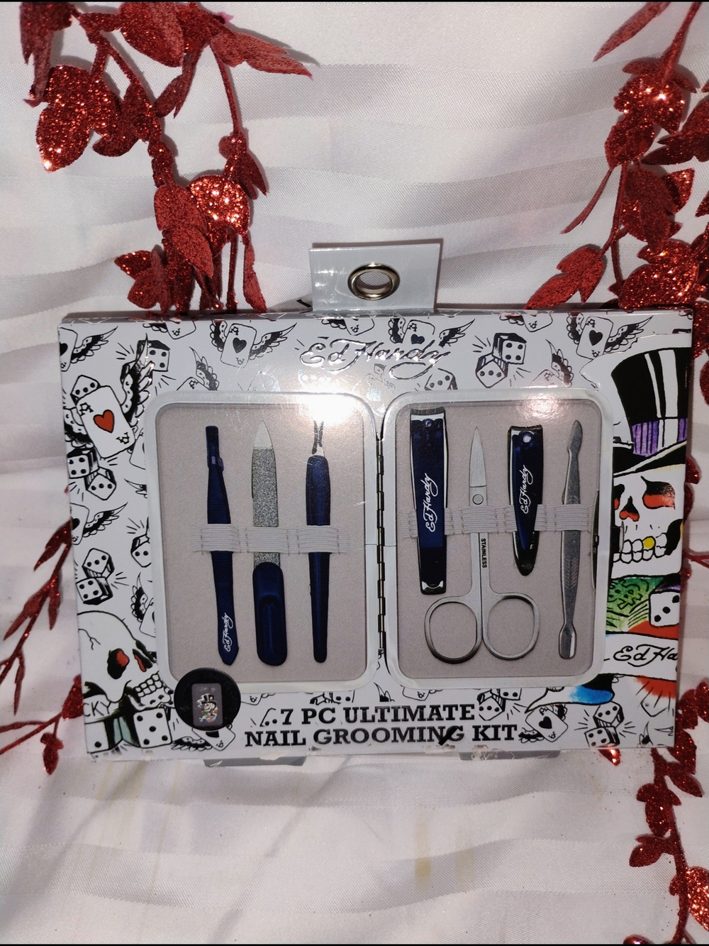Ed Hardy Blue 7-Piece Nail Grooming Kit